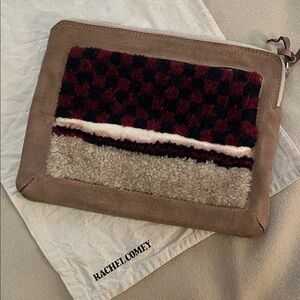 Rachel Comey suede and carpet clutch